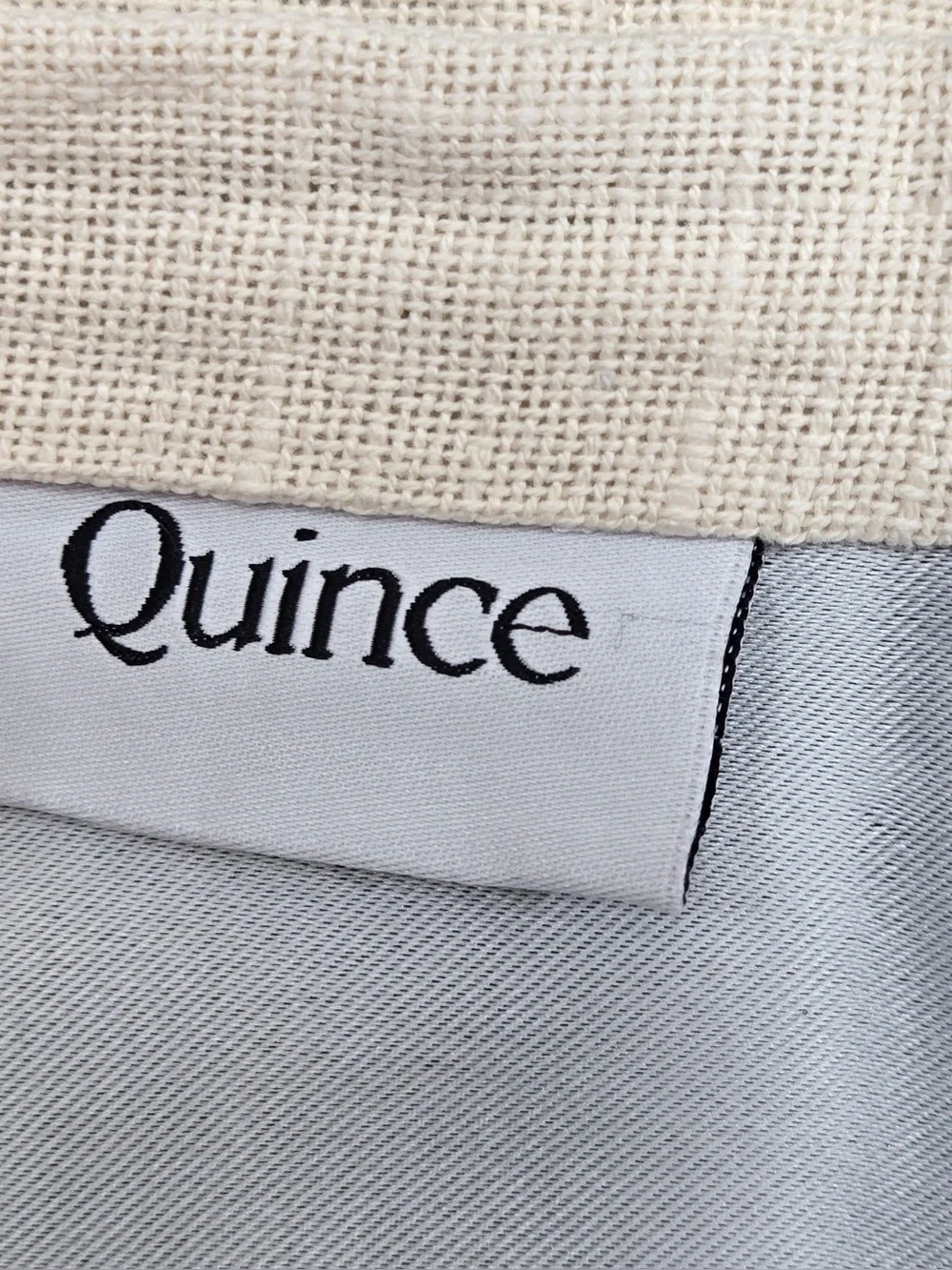 NWT QUINCE Set Of 2 48x84 Cotton Slub Blackout Curtains Natural 0778